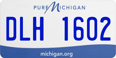 MI license plate DLH1602