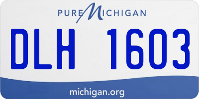 MI license plate DLH1603
