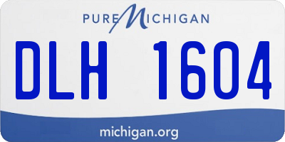 MI license plate DLH1604