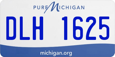 MI license plate DLH1625