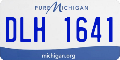 MI license plate DLH1641