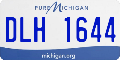MI license plate DLH1644