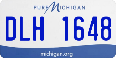 MI license plate DLH1648