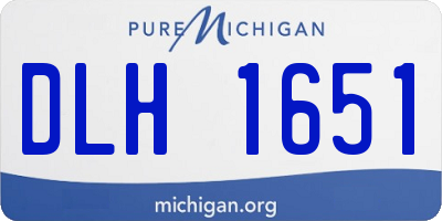 MI license plate DLH1651
