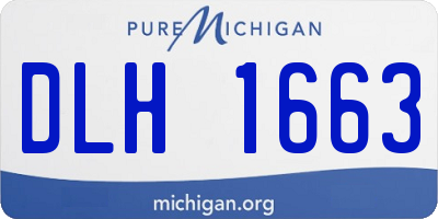 MI license plate DLH1663