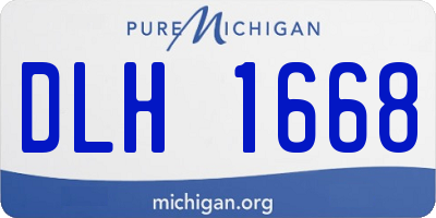 MI license plate DLH1668