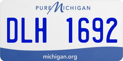 MI license plate DLH1692