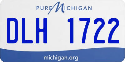 MI license plate DLH1722
