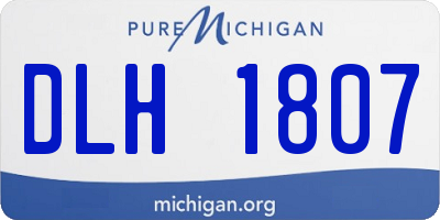 MI license plate DLH1807