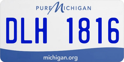 MI license plate DLH1816