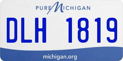 MI license plate DLH1819