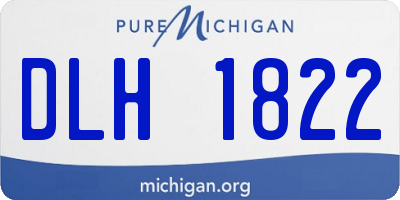 MI license plate DLH1822