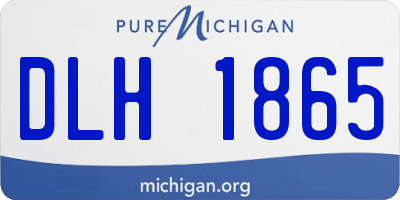 MI license plate DLH1865