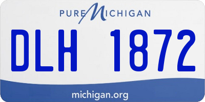 MI license plate DLH1872