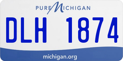 MI license plate DLH1874