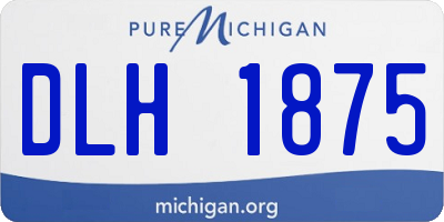 MI license plate DLH1875