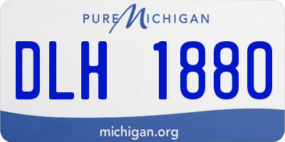 MI license plate DLH1880