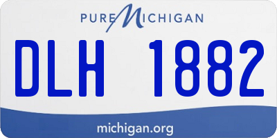 MI license plate DLH1882