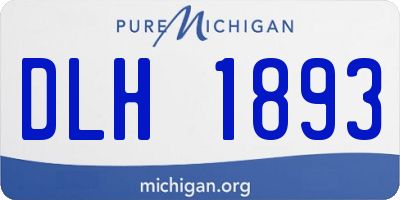 MI license plate DLH1893