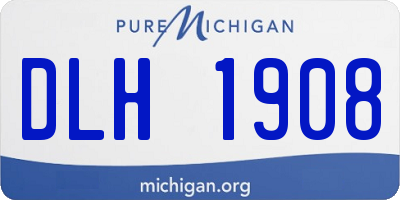 MI license plate DLH1908
