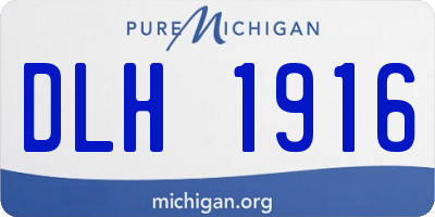 MI license plate DLH1916