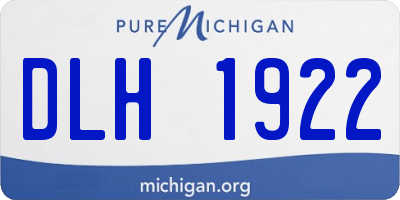 MI license plate DLH1922