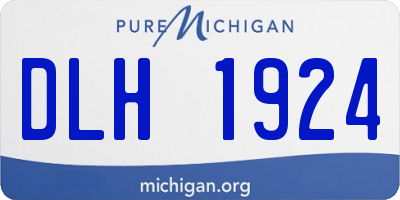 MI license plate DLH1924