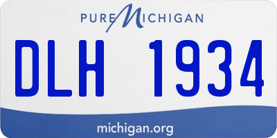 MI license plate DLH1934