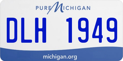 MI license plate DLH1949