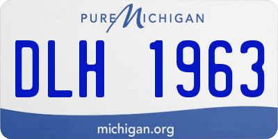 MI license plate DLH1963