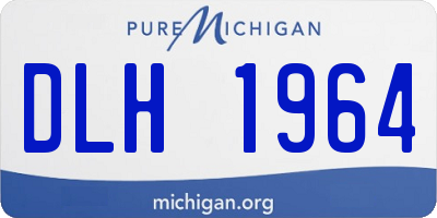 MI license plate DLH1964