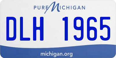 MI license plate DLH1965