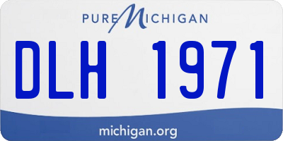 MI license plate DLH1971
