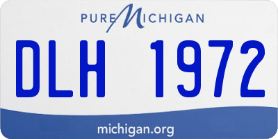 MI license plate DLH1972