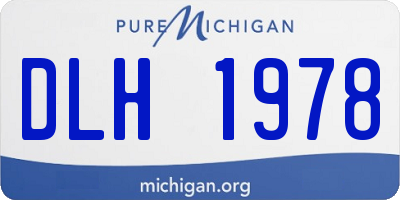 MI license plate DLH1978