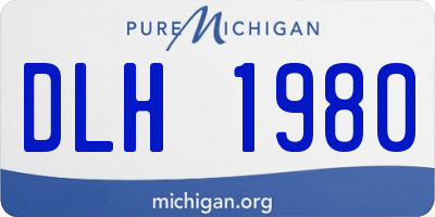 MI license plate DLH1980