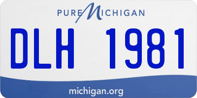 MI license plate DLH1981