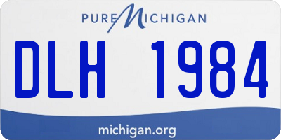 MI license plate DLH1984