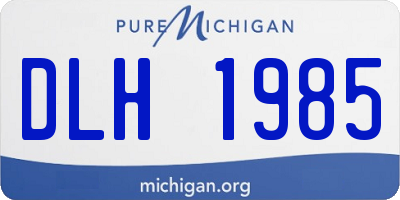 MI license plate DLH1985