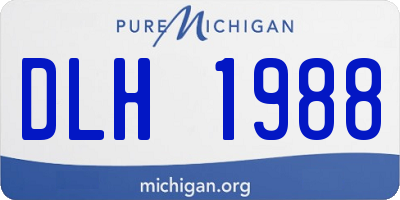 MI license plate DLH1988