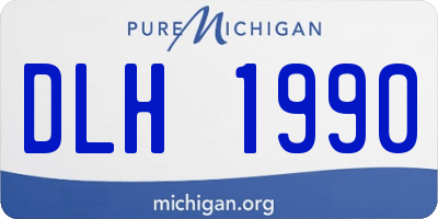 MI license plate DLH1990