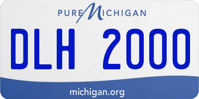 MI license plate DLH2000