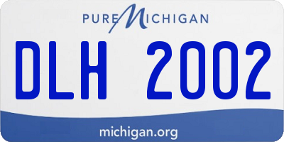 MI license plate DLH2002