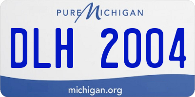 MI license plate DLH2004