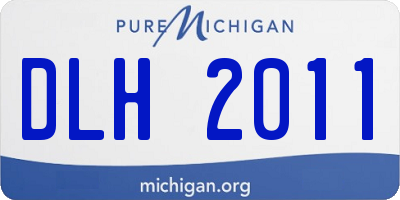 MI license plate DLH2011