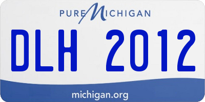 MI license plate DLH2012