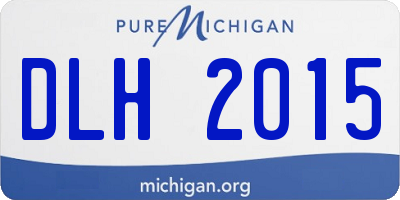 MI license plate DLH2015