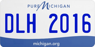 MI license plate DLH2016