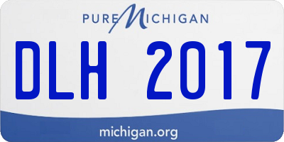 MI license plate DLH2017