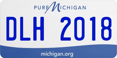 MI license plate DLH2018